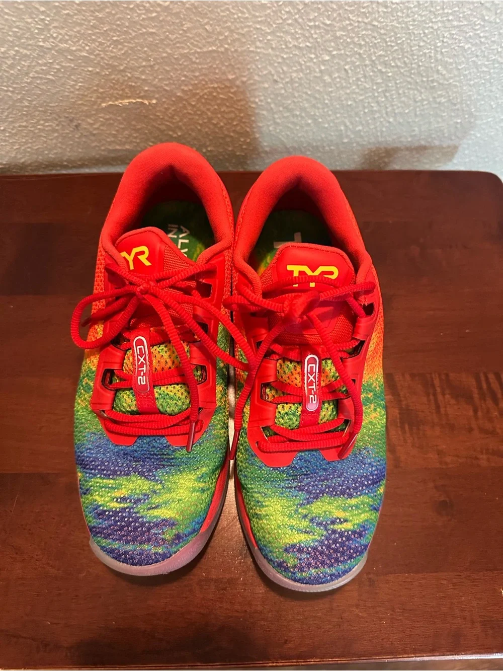 TYR Red Multicolor Athletic Shoes - Lightweight Comfort